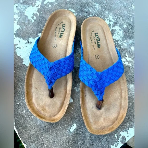 Eastland | Shoes | Eastland Womens Light Blue Ophella Dress Sandals With  Memory Foam Sz 7m Euc | Poshmark